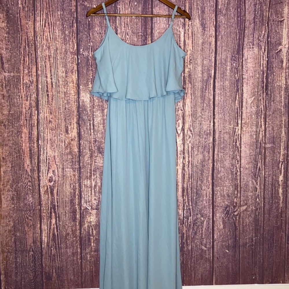 SHOW ME YOUR MUMU Caitlin Ruffle maxi dress size medium wedding bridesmaid